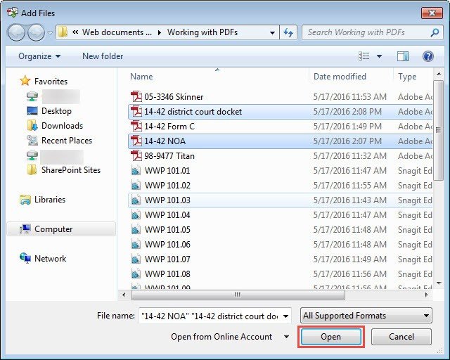 Select Files